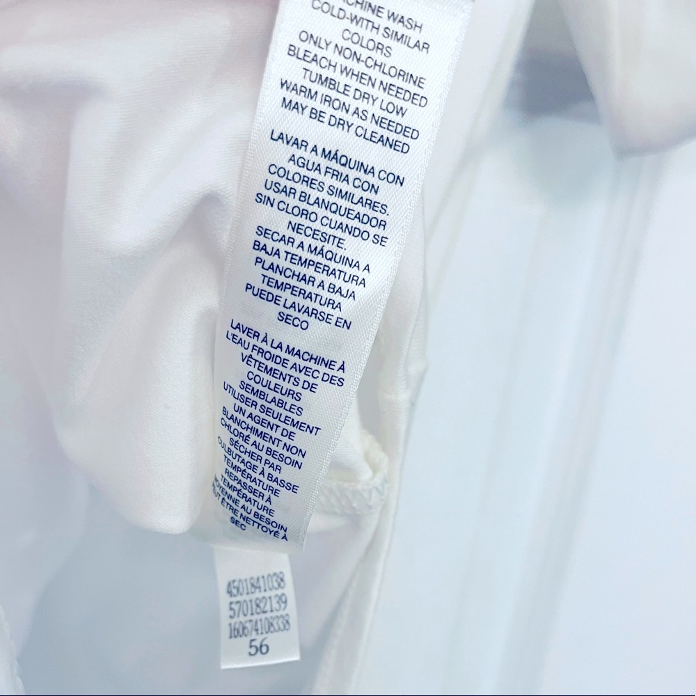 creamy white fluid good quality v neck button front tab sleeve, professional top - Picture 12 of 16